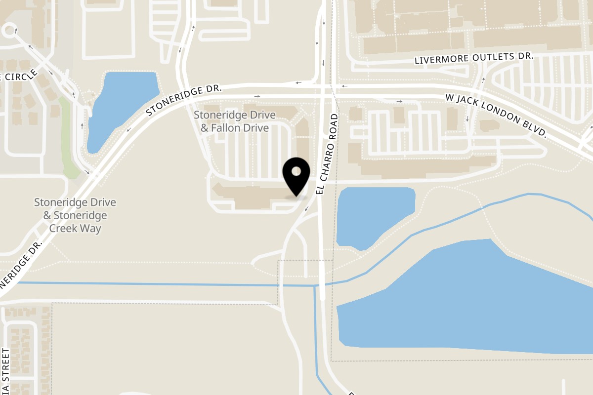 Map showing the location of Shihlin Taiwan Street Snacks Pleasanton - 2705 Stoneridge Drive on 2705 Stoneridge Dr Unit F in Pleasanton